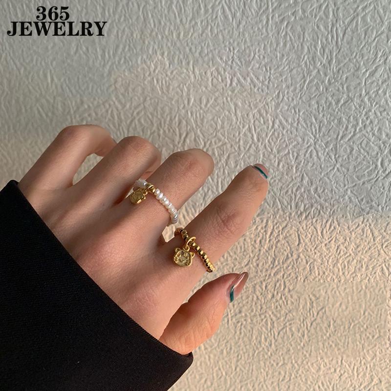 Women's Fashion Retro Korean Style Adjustable Bungee Cord Ring for