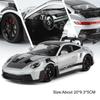 1:24 911 GT3 RS Cayenne S Model Toys Diecast Alloy Sportscar Doors Opened Sound Light Pull Back Vehices Children's Holiday Gifts
