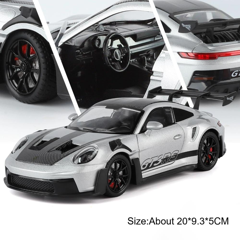 1:24 911 GT3 RS Cayenne S Model Toys Diecast Alloy Sportscar Doors Opened Sound Light Pull Back Vehices Children's Holiday Gifts