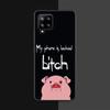 Cartoon cute pig Phone Case For Samsung Galaxy A12 A02S A22 A32 A52 A72 A71 A51 A41 A31 A21 A11 A50 A70 A10S A20S Black Cover