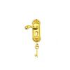 Plate Metal Toy Miniature Door Handles Dollhouse Lock Key Set Mini Furniture Pull Brass Knobs