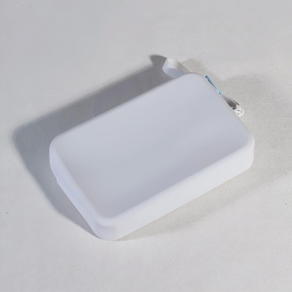 

Portable Large Capacity Cosmetic Storage Bag Silicone with Zipper Storage Bags Waterproof Square Makeup Brush Holder Travel світло-сірого кольору