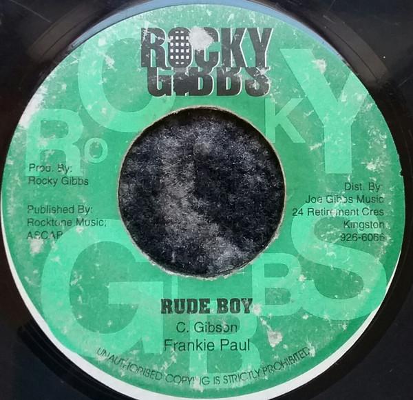 

7-дюймовая пластинка ФРЭНКИ ПОЛ - Rude Boy НЕТ Роки Гиббс Ямайка Регги, Ска и Даб Б/У
