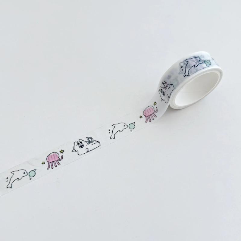 Cartoon Series Washi Tape Cute Sticker Decorative Collage Adhesive DIY Scrapbooking Hand Made Stationery