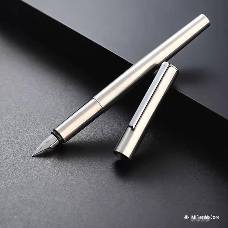 JinHao 35 Mysterious Black Steel Fountain Pen Gift Set for Calligraphy and Artistic Writing
