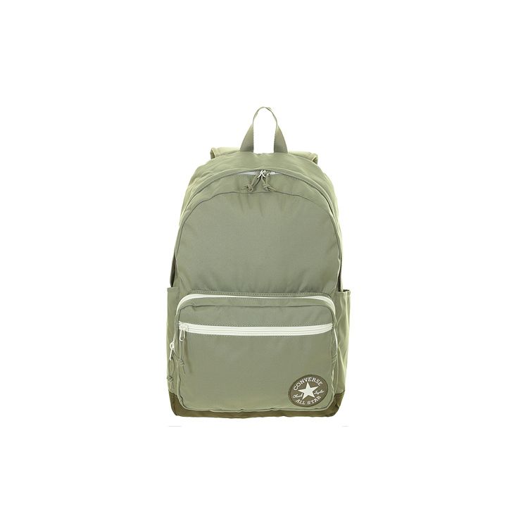 Converse Go 2 Backpack Classic Versatile Student Zipper Nylon Bag Unisex Backpacks Bean-Paste-Green 10017265-A04-372 Sage Green