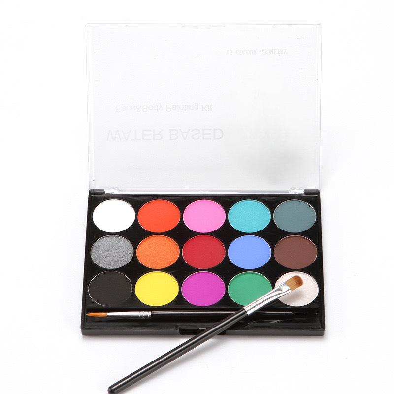 MengHui 12-Color Kids' Face Paint Set - Water-Soluble Body & Stage Makeup