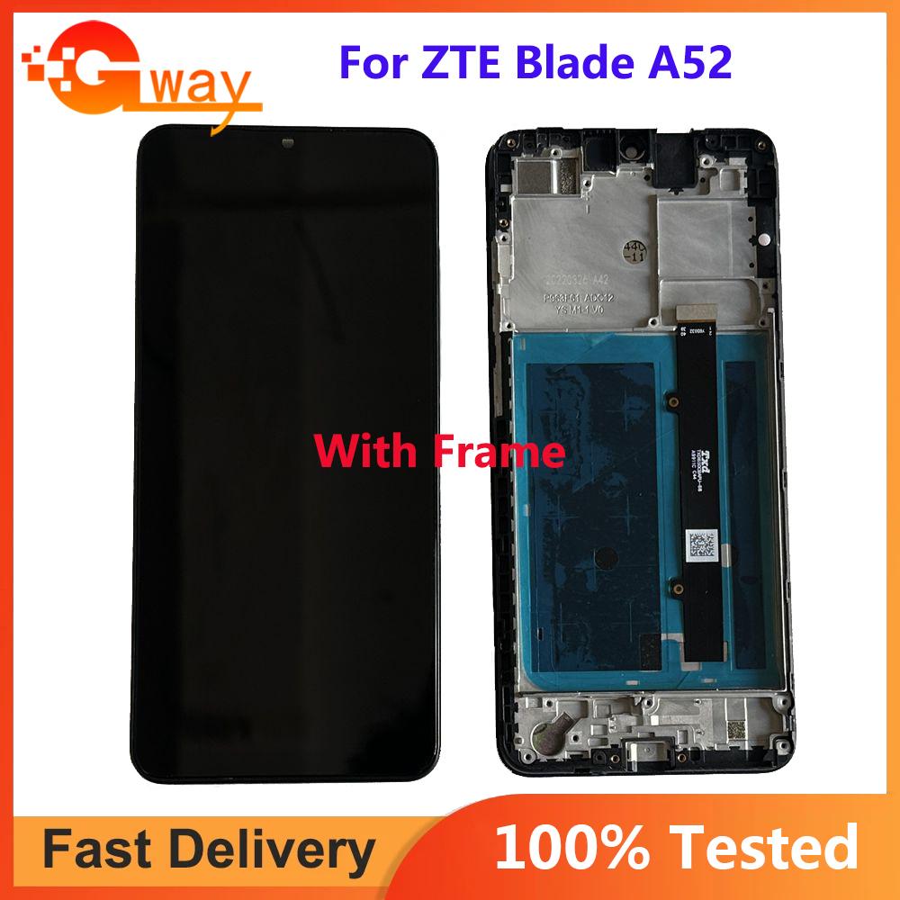 LCD Screen and Digitizer Full Assembly For With Frame ZTE Blade A52
