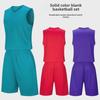 Solid Color Basketball Uniforms for Students: Summer Training and Game Jerseys