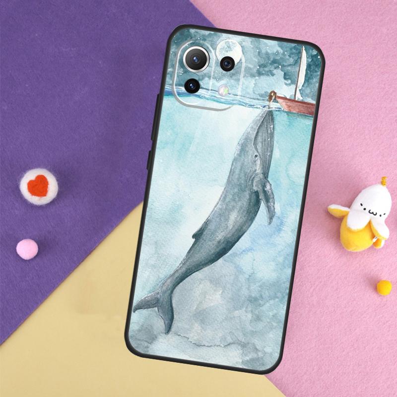 Cartoon Whale Case For Xiaomi 15 13 14 Ultra 14T 11T 12T 13T Pro POCO X7 Pro X3 X5 X6 F5 F6 M6 Pro Cover