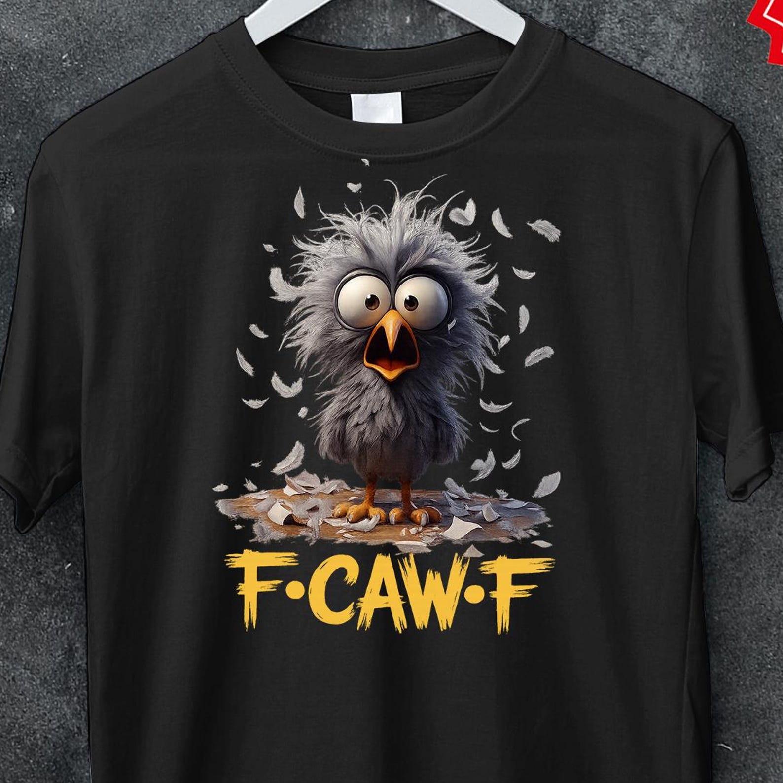 Funny Rooster Meme Shirt, Humorous Chicken F-CAW-F Shirt, Joke Farm Animal Graphic Tee, Christmas Chicken T-Shirt, Birthday Gift, funny tee S