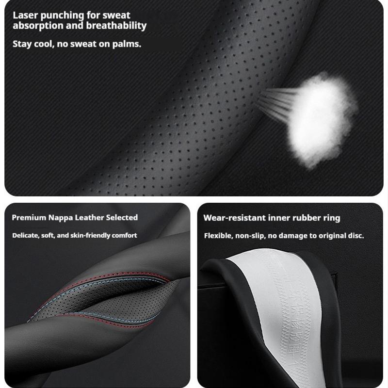 Suitable for Mercedes-Benz Breathable Leather Steering Wheel Cover E C Class Gle Glc Gla Glb Cls Cla Eqb Eqe Eqs Amg Vito Gls DB4