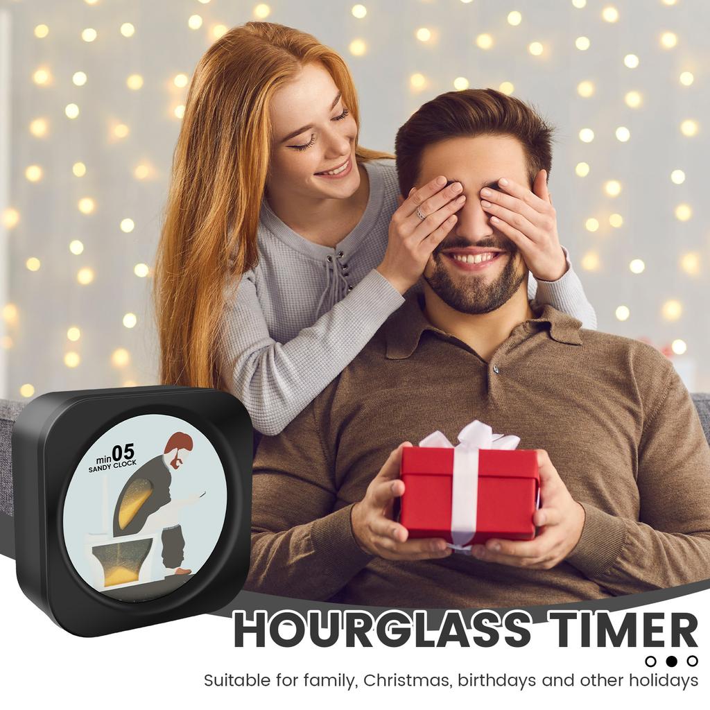 1 Pc Bathroom Timer Funny Bathroom Timer Reusable Plastic Toilet Hourglass Poop Timers Practical Bathroom Sand Timers for Home