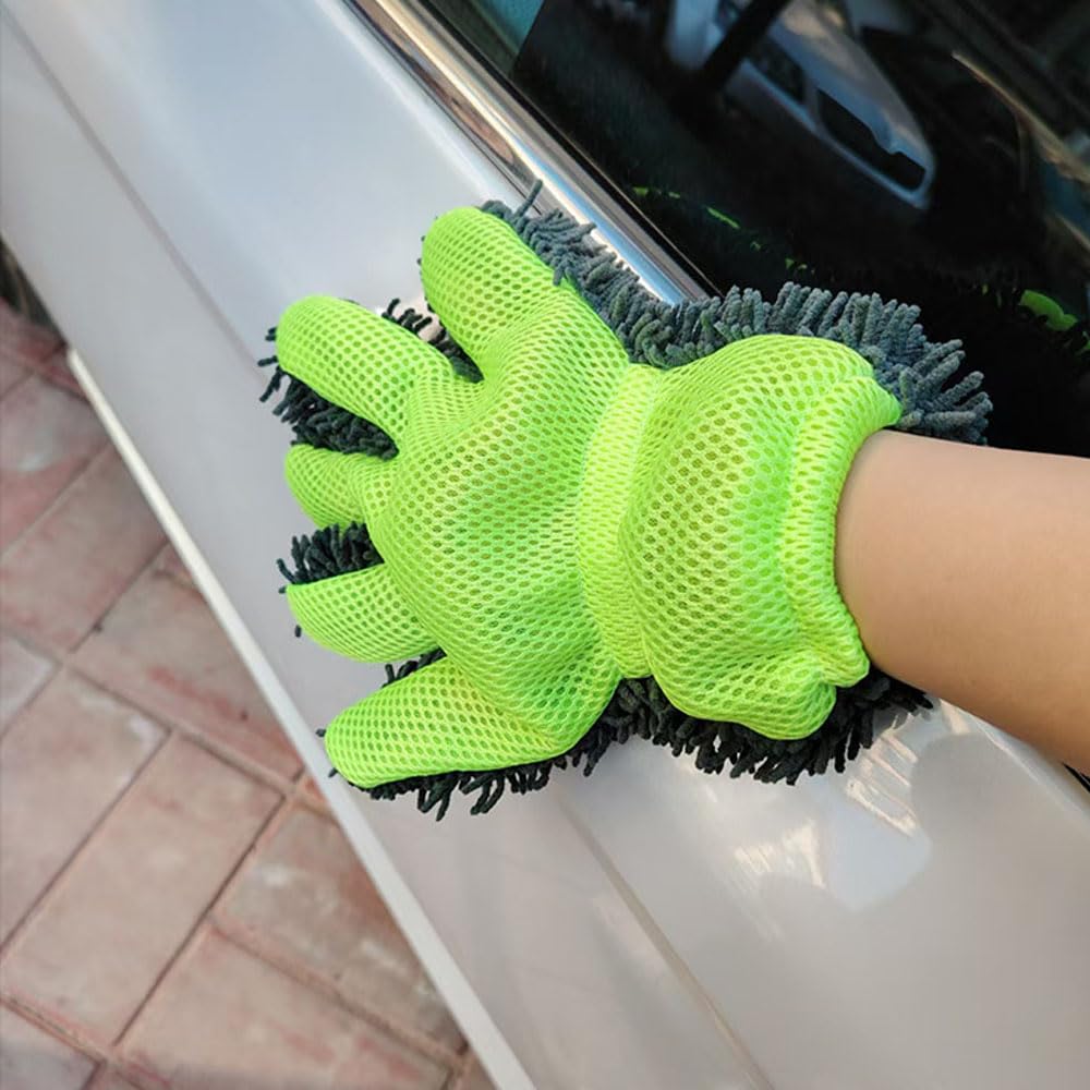 Biltvättshandskar, Biltvättshandskar, Dubbelsidiga, Biltvättsvante, Mikrofiberduk, Biltvätt