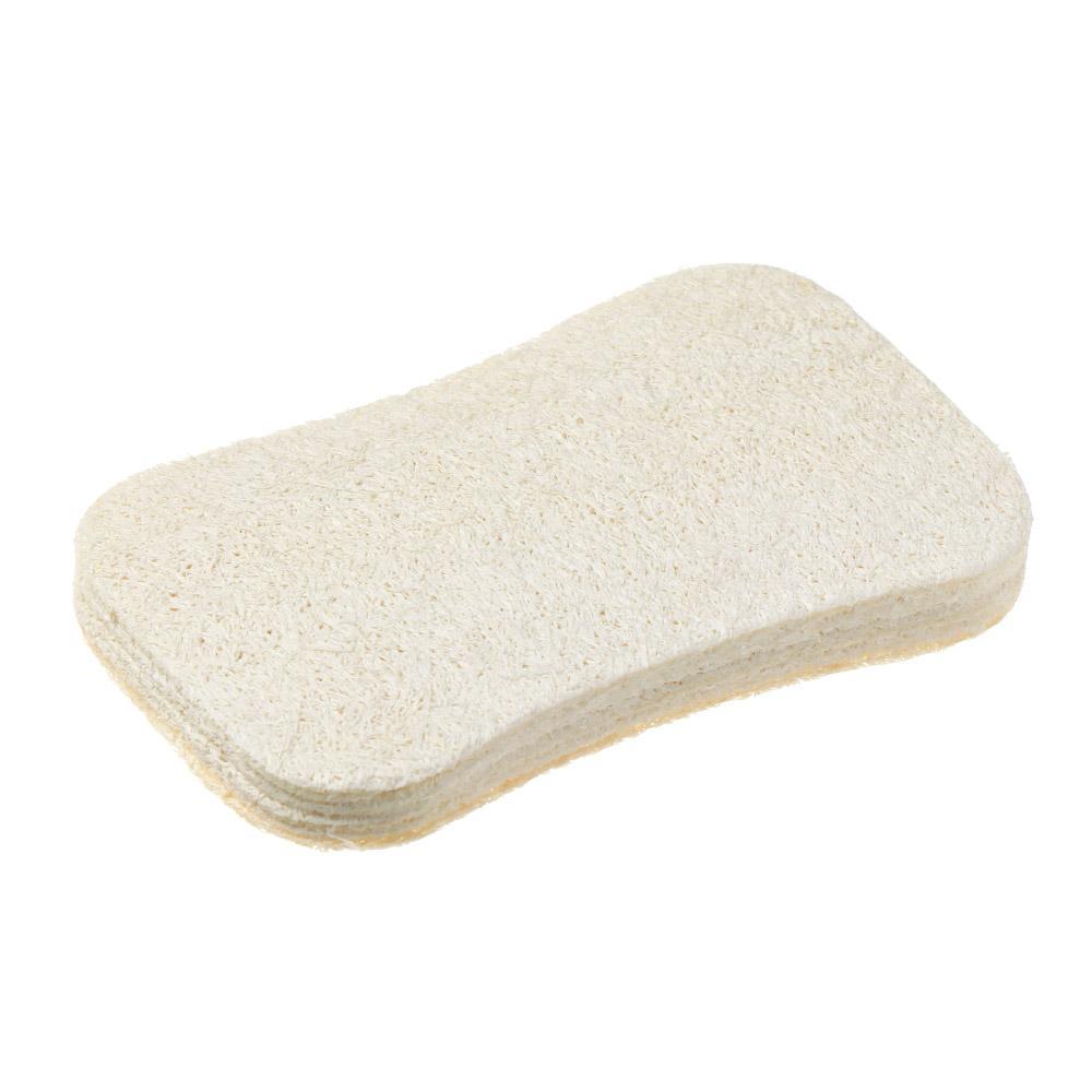 Natural Loofah Dishwashing Brush Double-sided Easy To Clean Dishwashing Cloth Quick Drying Nonstick Loofah Cleaning Brush