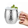 Moscow Mule Mug Stainless Steel Coffee Cup Copper Plated Bar Drinkware for Cold Drinks Beer Wine Bars Parties Gifts