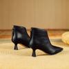 Fashion New Winter Genuine Leather Shoes for Women Pointed Toe Ankle Boot Zaptos Mujer Fashion Casual Shoes Women Heel Height 4cm/5.5cm