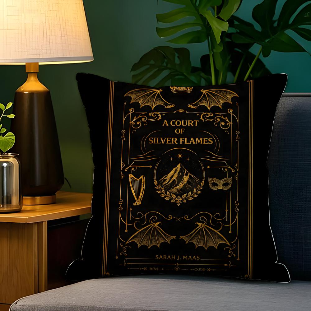 Fantasy Novel AA Court of Thorns and Roses Pillow Case Natural Linen Pillow Case DoubleSided Decor Sofa Pillowcase Home Decor