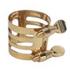 Alto Saxophone Mouthpiece Ligature Brass Gold Double Screws Alto Sax Ligature Fastener for Replacement
