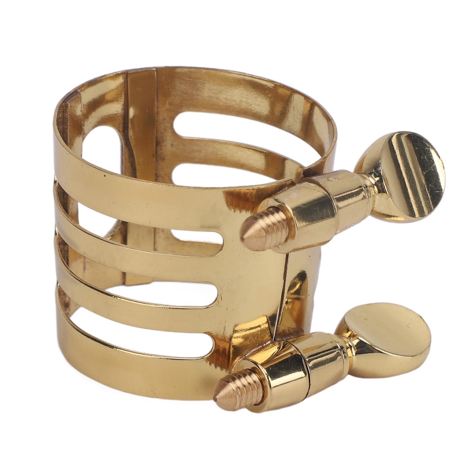 

Alto Saxophone Mouthpiece Ligature Brass Gold Double Screws Alto Sax Ligature Fastener for Replacement