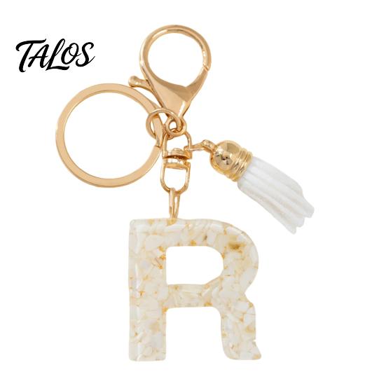 Lightweight Keychain Pendant, Letter A-Z Charm with Tassel, Alphabet Car Decoration Initial Metal Keyring for Handbag Backpack Bag Pendant Accessory