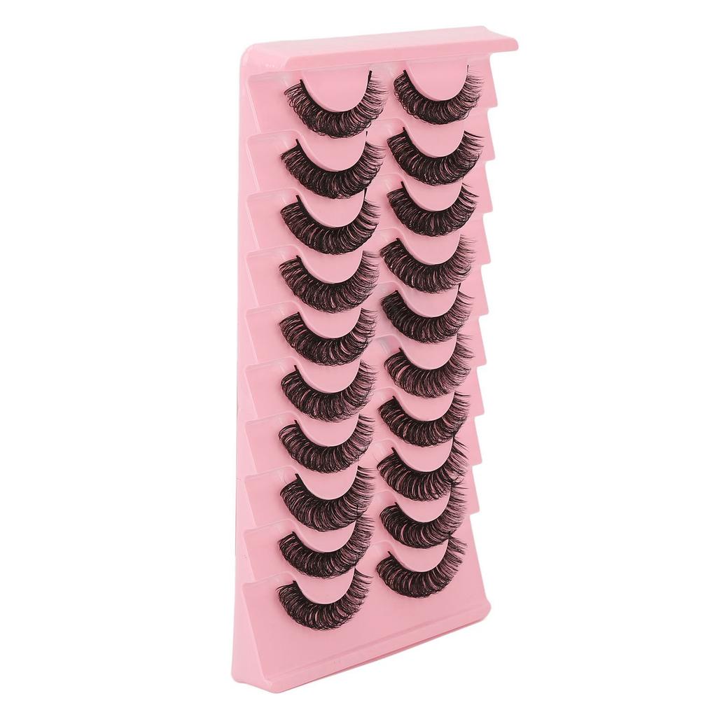 10 Pairs False Eyelashes Set DD Curl Wispy Fluffy Reusable 3D Multi Layer Fake Eye Lashes for Makeup Cosplay