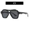  Fashion Oversized Double Bridges Pilot Sunglasses Women Retro Jelly Color Shades UV400 Men Trending Punk Sun Glasses