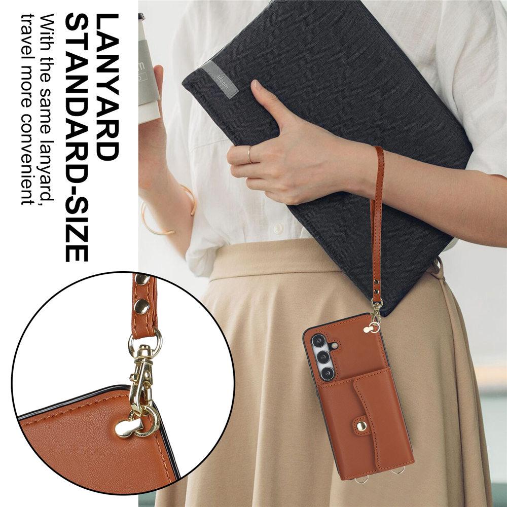 Crossbody Wallet Leather Case For Samsung Galaxy A15 A54 A14 A13 A51 A52 A53 A12 A73 A71 A50 A70 A20 Lanyard Credit Card Cover