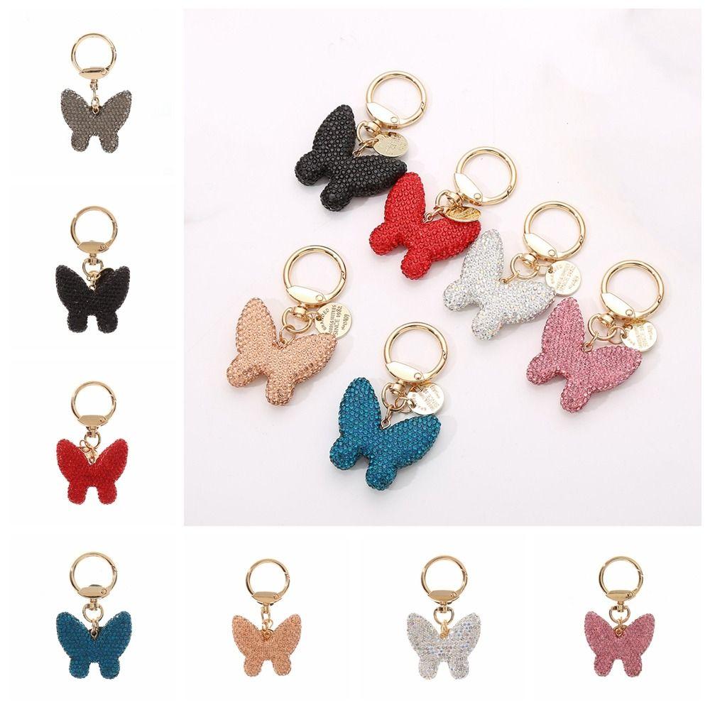

Милый цинковый сплав цинковый сплав брелок модный бабочка брелок горный хрусталь бабочка брелок девушка красный