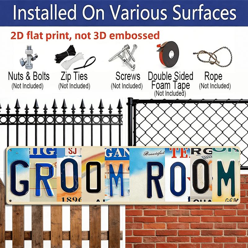 Pet Grooming Room Aluminum Decorative Sign - Cat and Dog Foster Country Street Sign or Door Plaque, Home Bar Wall Decoration, Vintage Metal Plaque
