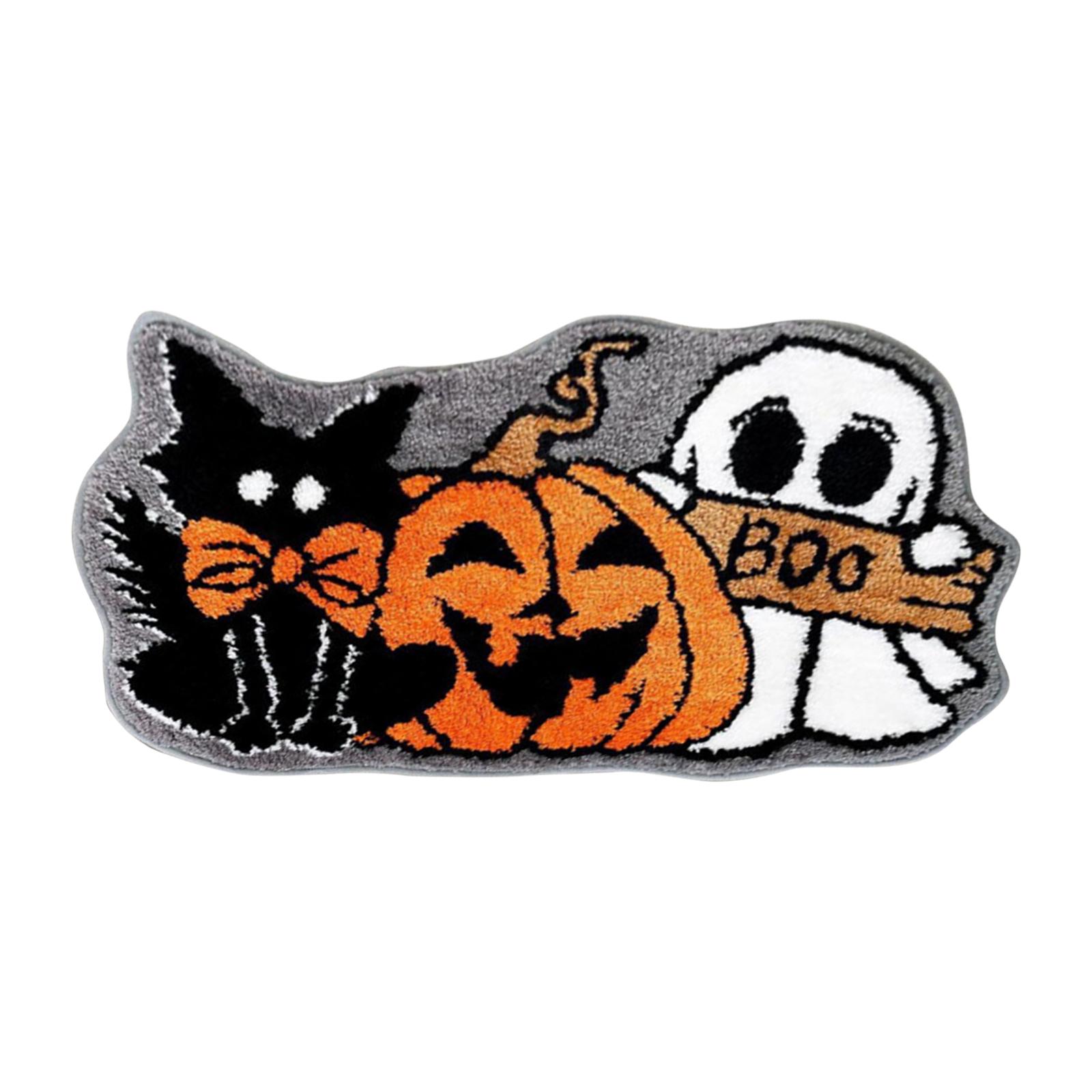 

Хэллоуин Плед для ванной Тыква Т Тафтинговый коврик для ванной Нескользящий Коврик для ванной комнаты Коврик для входной двери One Size