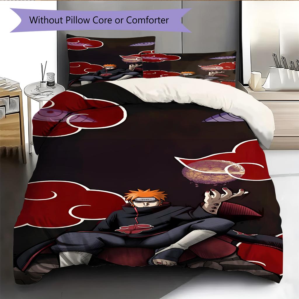 Cartoon Pattern Bedding Quilt Set Quilt Cover Pillowcase Home Decoration Birthday Gift (1 * duvet cover + 2 * pillowcase, without core)