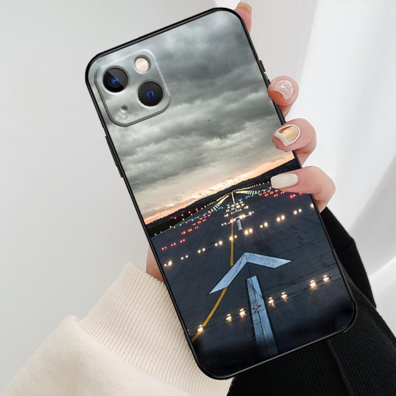 Airplane Flying Into The Sunset Phone Case For iPhone 17 Pro Max 15 14 13 11 12 16 Pro Max mini 15 16 Plus 16e 17 Air Cover