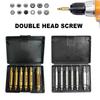 4/5/6PC HSS Extractor Double Head Screw Slide Tooth Removal Screwdriver Bit Set Broken Wire Tool Kit Power Tool Accessory