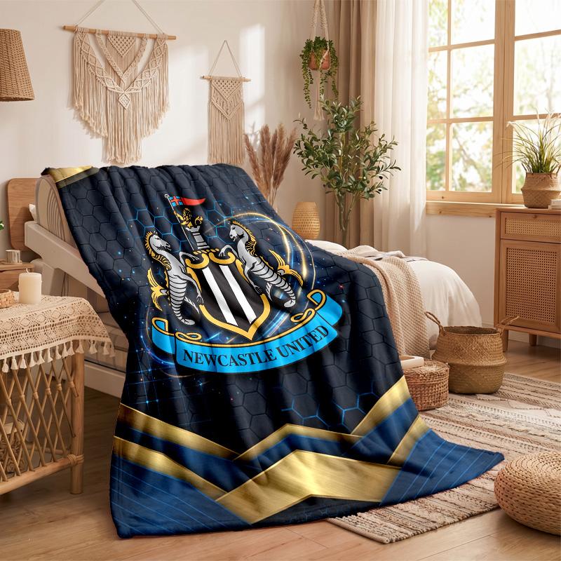 Newcastle United Football Print Flannel Blanket Soft Warm Sofa Bed Throw Blanket For Home Office Bedroom