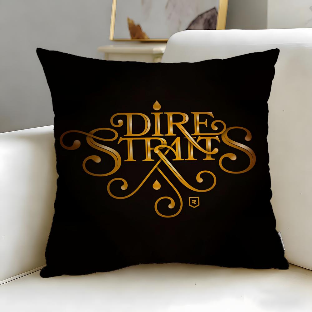 classic band Dire Straits Cushion Cover Soft  EasyWash Pillow Case  Versatile for Couch Bed Travel and Office