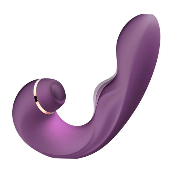 Suction Vibrating Massager 3-in-1 Clitoral Sucking G-Spot Vibrator Thrusting Wand Multi-Frequency Stimulation Waterproof Rechargeable Adult Toy