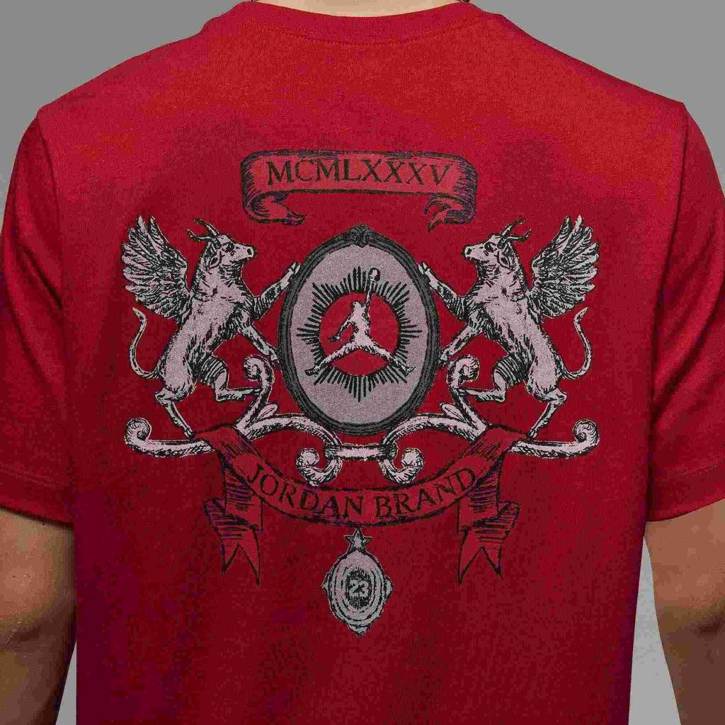 Jordan Breathable Comfortable Casual Simple Printed Versatile Short Sleeve T-Shirt Men Tops Red IB7529687