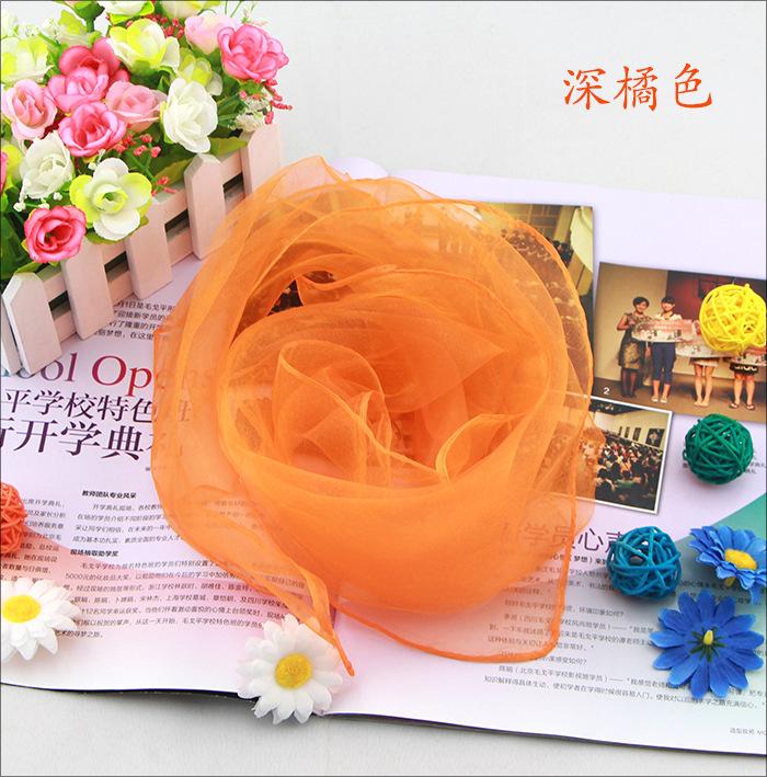45x45cm Mädchen Lieblich Mulit Farben Mode Einfarbig Quadratisch Chiffon Halstuch Kopftücher Für Halloween Kostüm Party Verkleidung