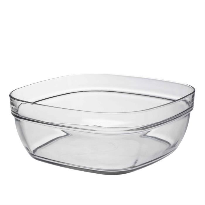 Duralex verre carré Stacking Cuisine - Ingrédients Bowl - 23cm - Paquet de 1