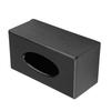 Rectangular Tissue Box Natural Elegance Wood Tissue Box for Living Room Bedroom Kitchen (Black)