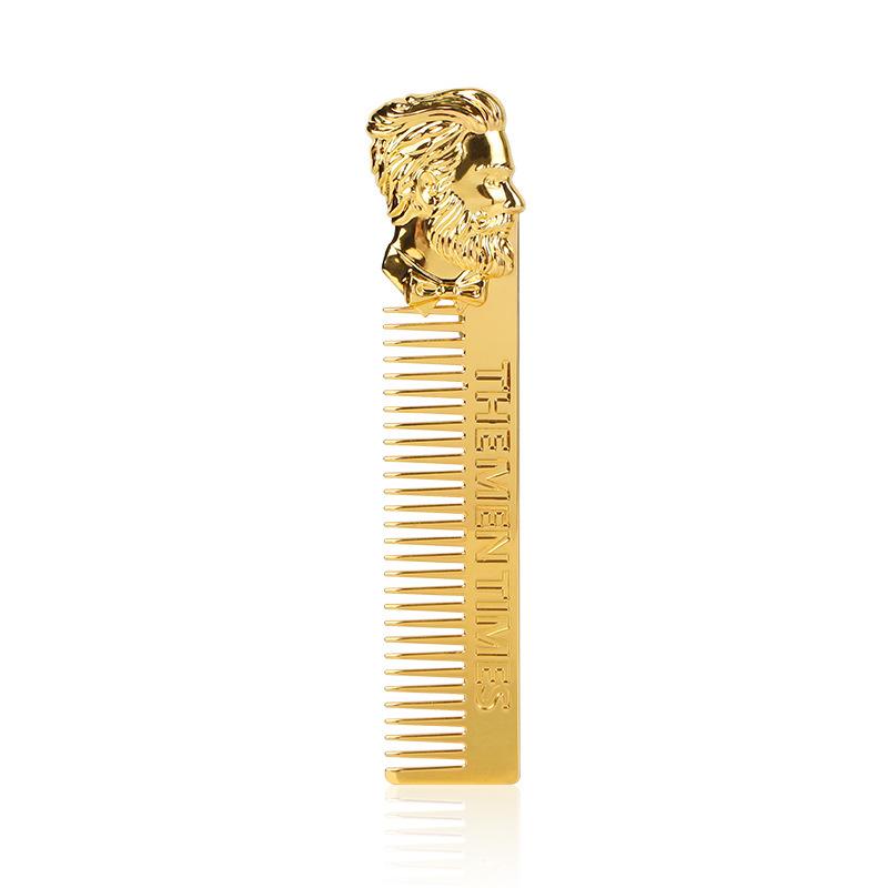 Zinc Alloy Oil Large Back Styling Comb, Portable Beard Hair Comb