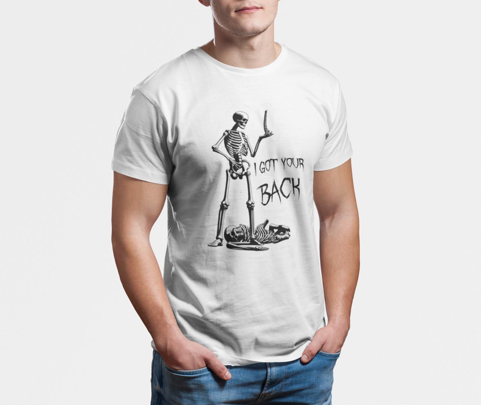 I Got Your Back Skeleton T Shirt Funny Back Pun Humor Tee 3XL