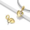 Heart Lock Key S925 Sterling Silver Pendant Valentine's Day Gift Bracelet DIY Accessories Beaded