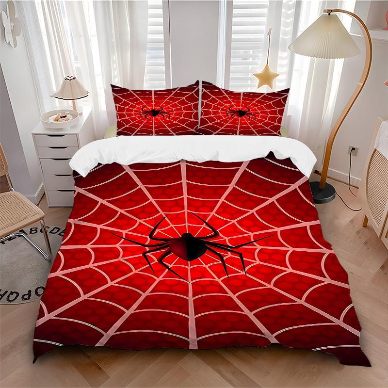 Spider Web Print 3Pcs Bedding Setduvet Cover With 2 Bedropillowcase Home Birthday Gift