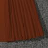 Girls' Fashionable Dress for Summer, Children's Elegant Solid-color Stand-up Collar Pleated Sleeveless Long Dress