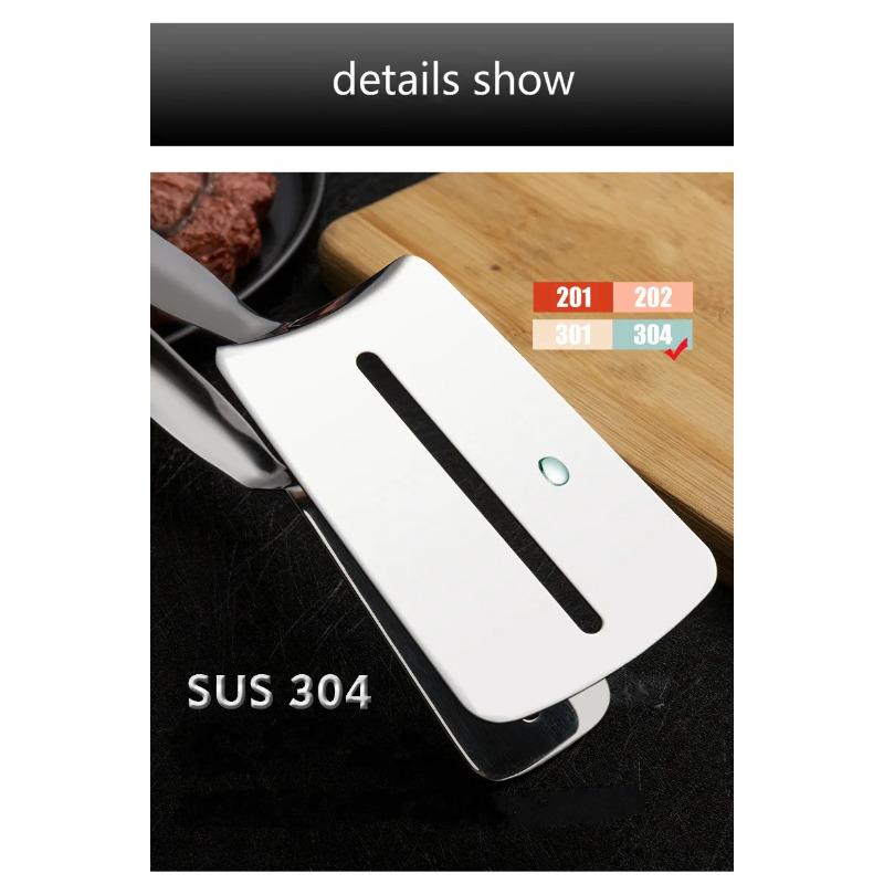 Stainless Steel Barbecue Clamp Frying Steak Fried Fish Clip Tong BBQ Non-Stick Barbecue Grilling Camping BBQ Kitchen Tools