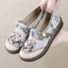 2025 Women's New Chinese Style Embroidered Loafers - Old Beijing Cloth Shoes