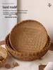 Bamboo Weaving Steamed Bun Basket - Handmade Woven Farmhouse Round Storage Basket