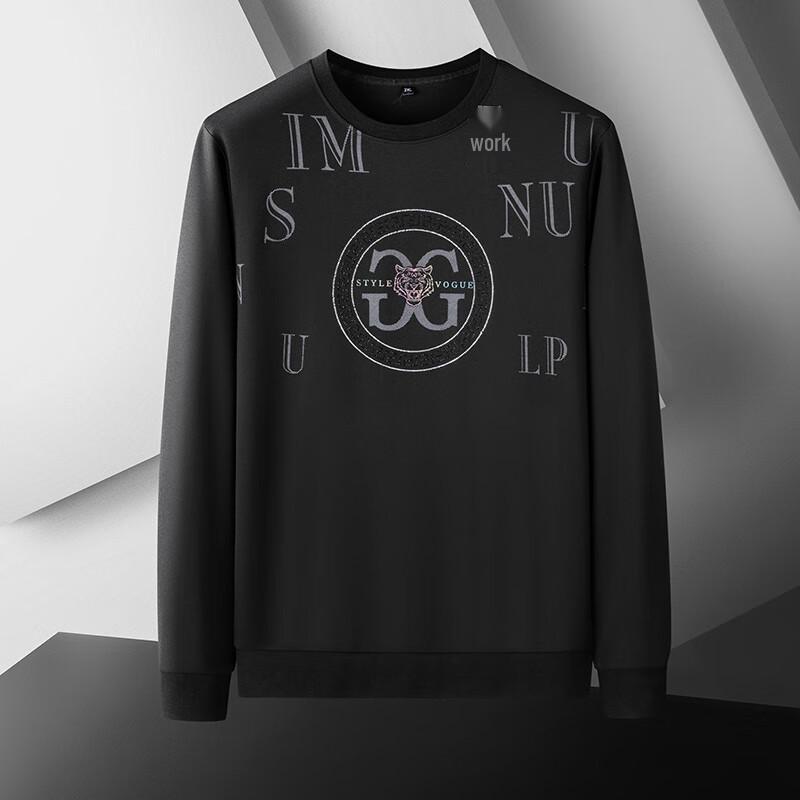 

De Bin Ze Men s Plus Size Letter Print Long Sleeve Sweatshirt 5XL